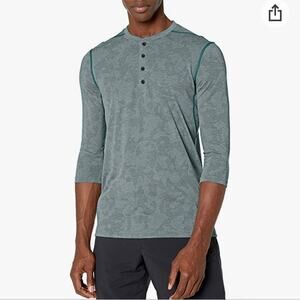 NWT Under Armour Threadborne 3/4 Sleeve Henley Shirt S